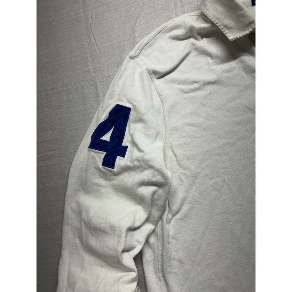 Polo Ralph Lauren Big Pony White Long Sleeve Rugby Shirt Mens XL Custom Fit 4 - Picture 7 of 9